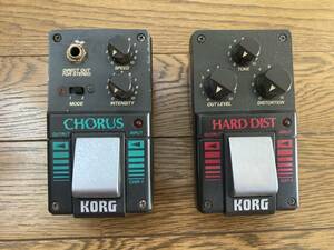 ☆KORG コルグ CHR-1 コーラス/DST-3 HARD DIST ディストーション２個セット 中古エフェクター☆