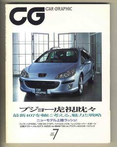 【c6789】05.7 カーグラフィック(CAR GRAPHIC)／プジョー407、フェラーリF430、VWゴルフGTI、プジョー907、...