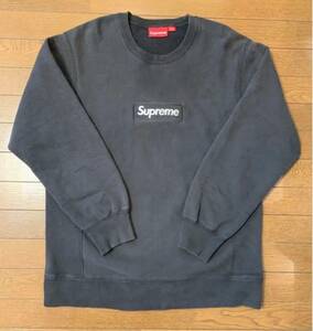 Supreme Crewneck ボックスロゴ スウェット BLACK クルーネック シュプリームボックスロゴ XLサイズ USED品 正規店購入の本物 黒色