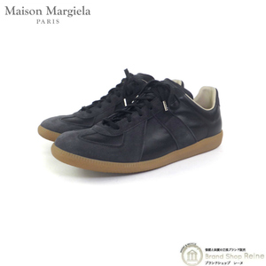 メゾン マルジェラ （Maison Margiela） レプリカ ジャーマントレーナー スニーカー シューズ S57WS0236 ブラック #43（美品）中古