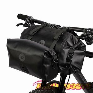 自転車2in1フロントバッグ8L+4L 防水 2WAY仕様 独立使用可 反射ステ