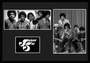 10種類!The Jackson Five/The Jackson 5/ジャクソンファイブ/ジャクソン5/グループ/証明書付きフレーム/BW/モノクロ/ディスプレイ(10-3W)