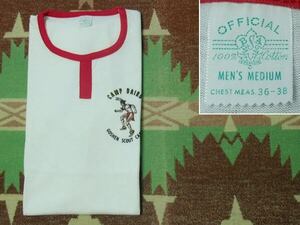デッドストック 【BSA】 60s T-Shirt 60年代 インディアン 染み込みプリント Tシャツ リンガー チョコチン ビンテージ ヴィンテージ 50s70s