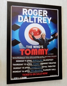 ロジャー・ダルトリー/トミー/2012年オリジナル・ライブポスター額付/Tommy/Roger Daltrey/ザ・フー/The Who/ビンテージ・ロック/壁飾り