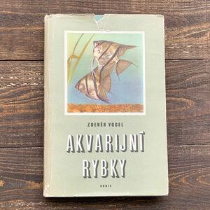 チェコの古い魚の図鑑(AKVARIJNI RYBKY 1965年)/アンティーク ヴィンテージ ヨーロッパ 魚の絵 魚のイラスト 雰囲気◎/