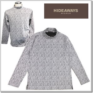 ハイダウエイ HIDEAWAYS NICOLE ブリスターストライプJQモックネックプルオーバー 4565-9805-92-46(M) ハイネック カットソー