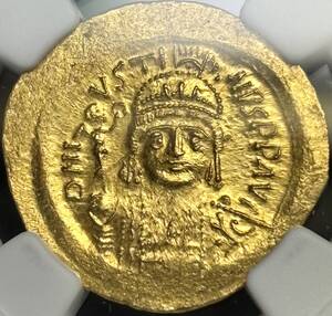 【ビザンツ帝国金貨】(NGC-MS 565-578年 4.5g/97%金)