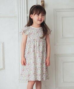 99 新品 組曲 anyFAM エニィファム 150cm 半袖 サマー ワンピース 子供用 女の子 グリーン ピンク 白 花柄 総柄 夏