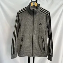 【雷市場（ポンジャン）商品韓国直送】 純正品/ 105 adidas(アディダス) 3本線 グレー 裏起毛 トラックトップス ジャージ ヨーロッパ