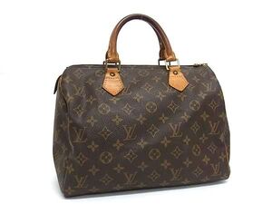 1円 LOUIS VUITTON ルイヴィトン M41526 モノグラム スピーディ30 ハンドバッグ ミニボストン トートバッグ ブラウン系 FL3124