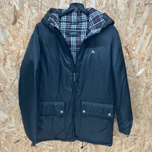 ok112/1円〜/BURBERRY/バーバリー/ジャケット/ブラックレーベル/ノバチェック/アウター/黒/Mサイズ/冬着/古着/現状品