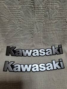 早い者勝ち！ アルミ製 kawasaki エンブレム B級品 2個