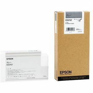 【新品】(まとめ) エプソン EPSON PX-P／K3インクカートリッジ グレー 350ml ICGY57 1個 【×10セット】