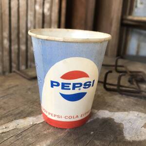 即決⑤ MADE IN USA / PEPSI ペプシコーラ ヴィンテージ ペーパーカップ 紙コップ アメリカン ディスプレイ ダイナー カフェ 雑貨