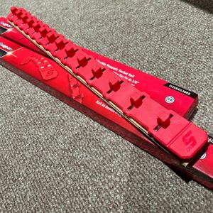 送料込　未使用　スナップオン　マグネット　ソケット　レール　FLEXRAIL38RD 3/8 赤　2本セット　snap-on