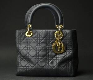 CHRISTIAN DIOR クリスチャン・ディオール LADYDIOR レディディオール カナージュ ハンドバッグ レザー CA0497