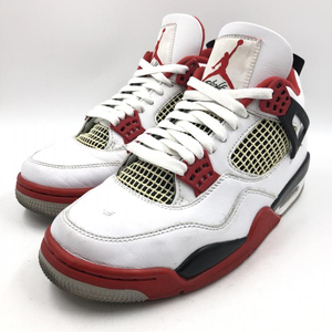 【中古】NIKE AIR JORDAN 4 RETRO OG FIRE RED 25.5cm DC7770-160 ナイキ エアジョーダン ファイヤレッド[240024457089]