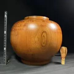 屋久杉　無垢材　刳抜き　大型 花瓶　壺高さ31cm 幅36cm 7kg