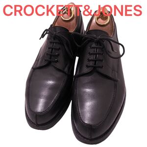 437.CROCKETT&JONES クロケットアンドジョーンズ WEXFORD Uチップ レザーシューズ ビジネスシューズ ブラック 6E