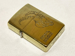 ♪1993年製 ZIPPO SOLID BRASS BRUSHED FINISH『Capra ibex』ジッポー ソリッドブラス ブラシフィニッシュ アイベックス 清掃済み♪