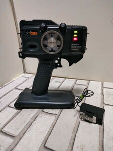 SANWA　AMプロポ、受信機セット　通電写真あり　黒コネクター