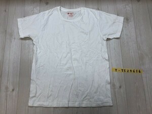 BEAMS ビームス × Hanes メンズ 薄手 クルーネック 半袖Tシャツ M 白