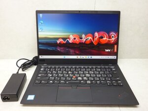 ☆1円☆第8世代☆Lenovo Thinkpad X1CARBON 20KG-S4AV00/Core i5 1.60GHz/8GB/SSD256GB/高解像度/無線/WWAN/カメラ/Office/Win11DtoD領域☆