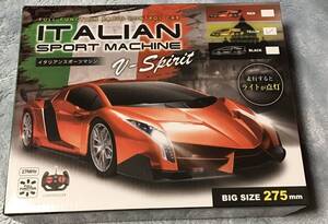 【ラジコン】　RC イタリアンスポーツマシン V-Spirit　レッド　赤色　27MHz　２７５ｍｍ　新品　非売品　ランボルギーニもどき