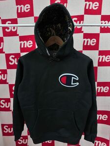 ⑧☆希少☆超激レア☆Supreme Championシュプリーム　チャンピオンPaisley Pullover HOODIEシニールデカロゴ　フード裏ペイズリー柄 肉厚