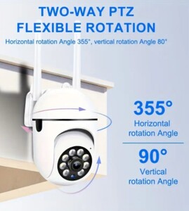1円スタート　wi-fiワイヤレスセキュリティカメラ 防犯カメラ 監視カメラ 自動追尾