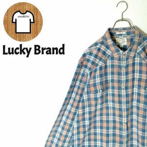 【Lucky Brand 長袖シャツ 4XL 海外古着 スリランカ製A315