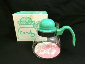 ハリオ HARIO ティーポット キャンディー Candy CY-5 耐熱ガラス 直火用 高さ15×最大幅17.6×底径13cm 900ml 箱入り 昭和レトロ 未使用■