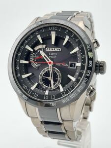 【セイコー　１円～】　「SEIKO」 　7X52-0AF0 アストロン　ソーラー　チタン　腕時計　メンズ　L14U333