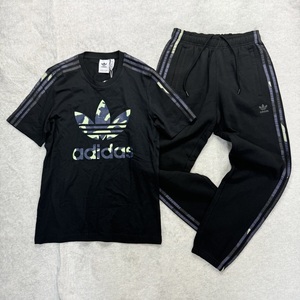 新品未使用 adidas Originals Mサイズ セットアップ アディダス オリジナルス Tシャツ スウェット ジョガーパンツ 迷彩 カモ ブラック 黒