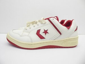 CONVERSE コンバース WEPON CC OX WHITE DARK RED SIZE:27.5cm スニーカー 靴 △WT3296