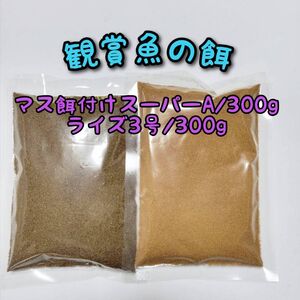 小型観賞魚の餌 メダカ餌 マス餌付けスーパーA300g ライズ3号 300g リパック品　グッピー 熱帯魚 メダカ 金魚 テトラ