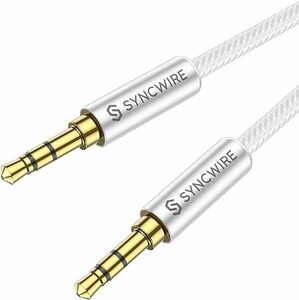 Syncwire オーディオケーブル 高耐久ナイロン auxケーブル 3.5mmステレオミニプラグ ヘッドホンケーブル スピーカー/車/iPhone/Android 