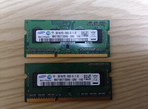 SAMSUNG　 4GB（2GB×2枚）PC3-10600S ノートパソコン用メモリ　