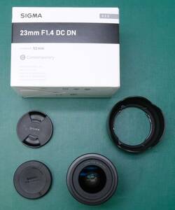 【美品】SIGMA シグマ 23mm F1.4 DC DN Contemporary[フジフイルム用] X-mount Xマウント AF ステッピングモーター φ52mm 防塵 防滴