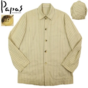 【B1226】【クリーニング済】Papas パパス ジャケット コットン×リネン サイズ46