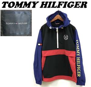 未使用品 /S/ TOMMY HILFIGER ブルー レッド ブラック プルオーバーパーカー ジャケット メンズ トミーヒルフィガー レディース アウトドア