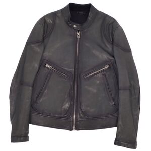 トムフォード TOM FORD ジャケット ブルゾン レザージャケット シングルライダース ラムレザー アウター メンズ 56(XL) ce01oe-rm10f12940