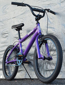 SE RACING(BRONCO)BMX)ほぼ綺麗)タイヤ新品)20インチ)ｃt30cm)パープルカラー)シングルスピード)中古