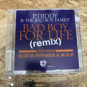 ◎ HIPHOP,R&B P. DIDDY & THE BAD BOY FAMILY - BAD BOY FOR LIFE (REMIX) シングル,HYPE STICKERコレクターズアイテム CD 中古品