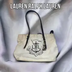 ub26 LAUREN RALPH LAUREN　トートバック　アイボリー