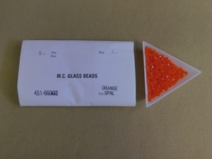 4012△未使用 チェコビーズ M.C.GLASS BEADS ORANGE OPAL オレンジオパール SUPERIOR CRYSTAL