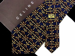 ♪今週の特売980円～♪2981♪良品【CELINE】セリーヌ【花 デザイン 柄】ネクタイ♪