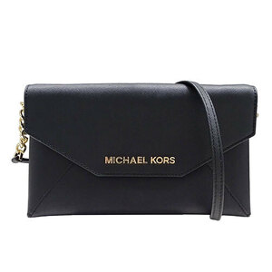 マイケル・コース Michael Kors バッグ レディース ブランド クラッチバッグ ショルダーバッグ 2way レザー ブラック 薄い 無地 シンプル