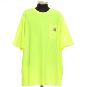 ●483937 Carhartt カーハート ●Tシャツ 半袖 WORKWEAR SS POCKET T-SHIRT K87 BLM サイズXL メンズ ネオンイエロー