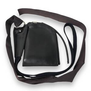 RICK OWENS Necklace Wallet コインケース レザー ブラック リックオウエンス 店舗受取可